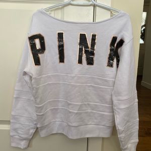 PINK marble logo sweatshirt